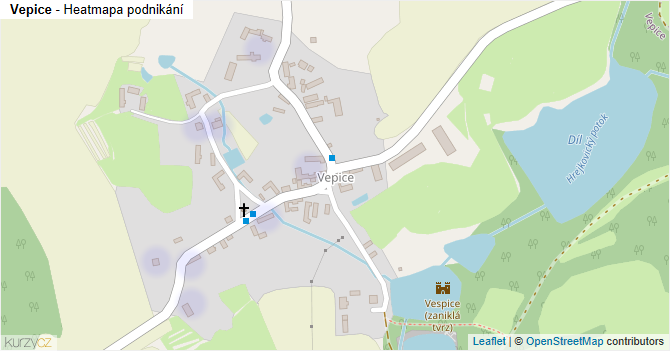 Vepice - mapa podnikání