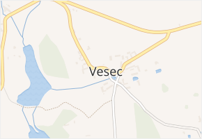 Vesec v obci Kovářov - mapa části obce