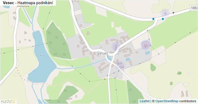 Vesec - mapa podnikání