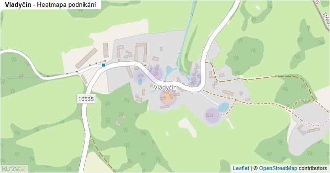 Vladyčín - mapa podnikání