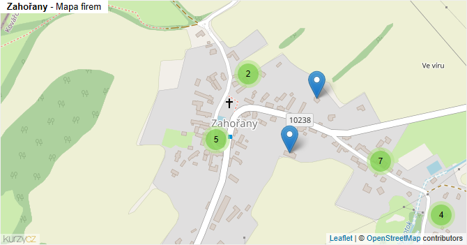 Zahořany - mapa firem