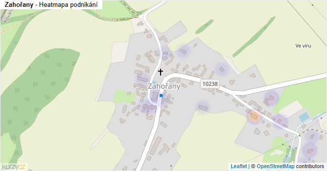 Zahořany - mapa podnikání
