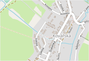 Alberta E. Trommera v obci Kovářská - mapa ulice