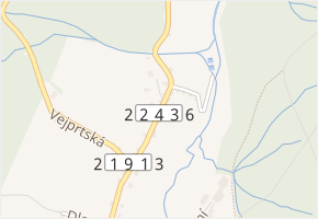 Černopotocká v obci Kovářská - mapa ulice