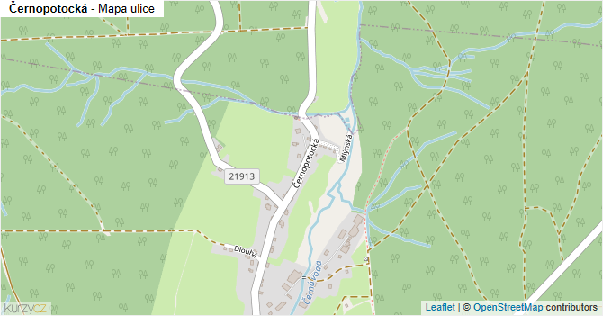 Černopotocká - mapa ulice