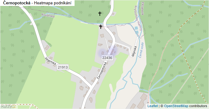 Černopotocká - mapa podnikání