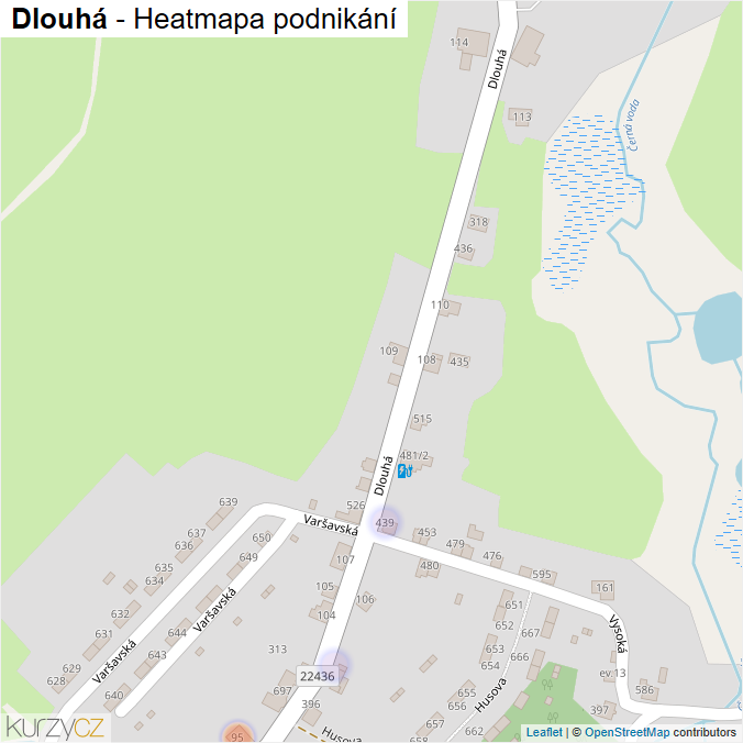 Mapa Dlouhá - Firmy v ulici.