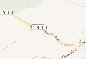 Hamerská v obci Kovářská - mapa ulice