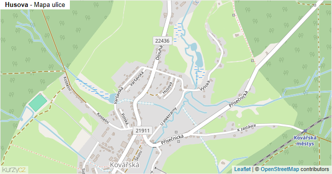 Husova - mapa ulice