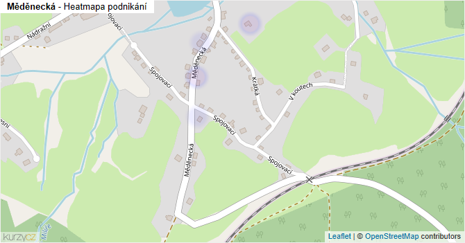 Měděnecká - mapa podnikání