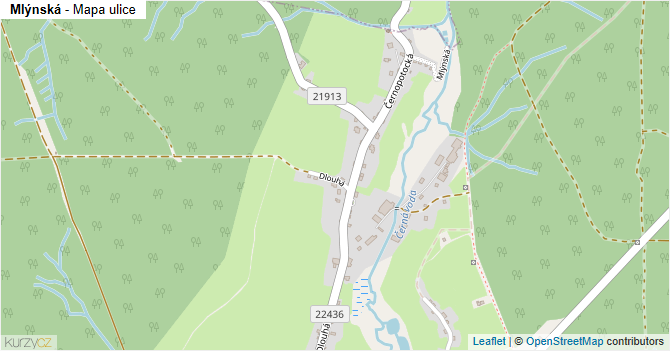 Mlýnská - mapa ulice