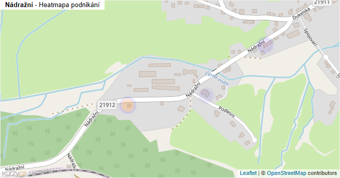 Nádražní - mapa podnikání