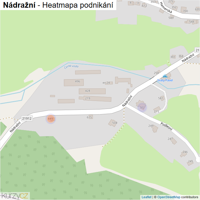 Mapa Nádražní - Firmy v ulici.