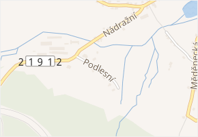 Podlesní v obci Kovářská - mapa ulice