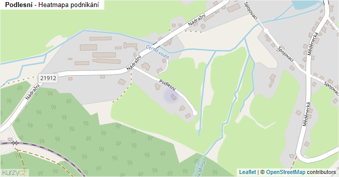 Podlesní - mapa podnikání