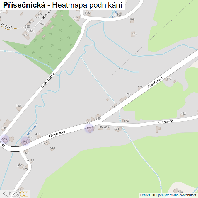 Mapa Přísečnická - Firmy v ulici.