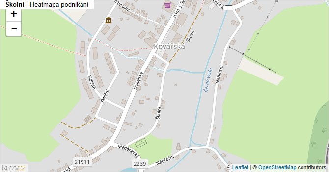 Školní - mapa podnikání