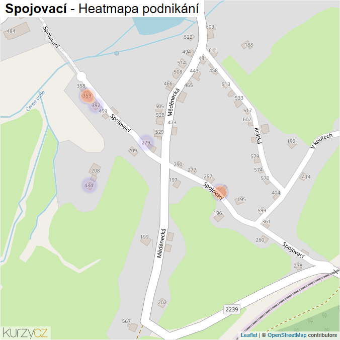 Mapa Spojovací - Firmy v ulici.
