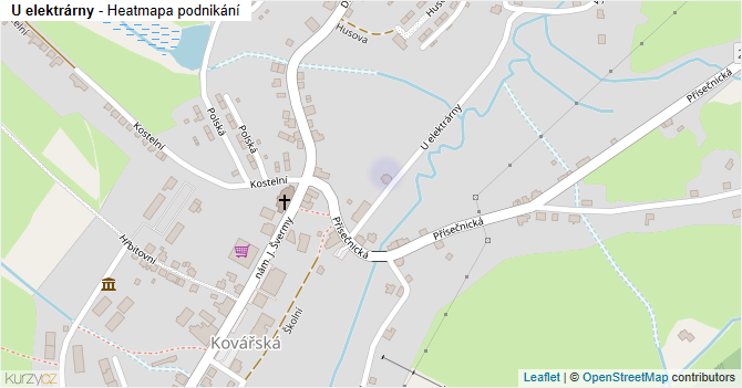 U elektrárny - mapa podnikání