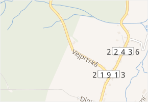 Vejprtská v obci Kovářská - mapa ulice