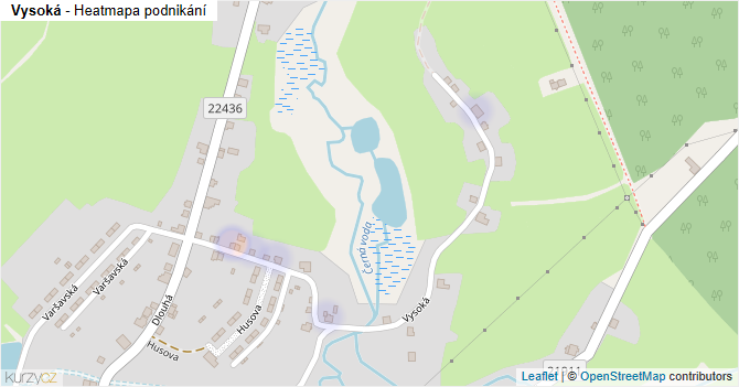Vysoká - mapa podnikání