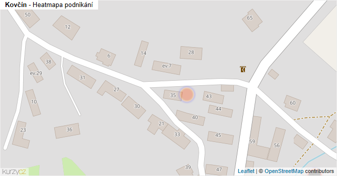 Kovčín - mapa podnikání