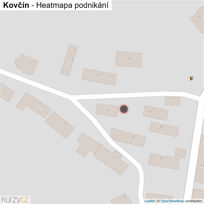 Mapa Kovčín - Firmy v obci.
