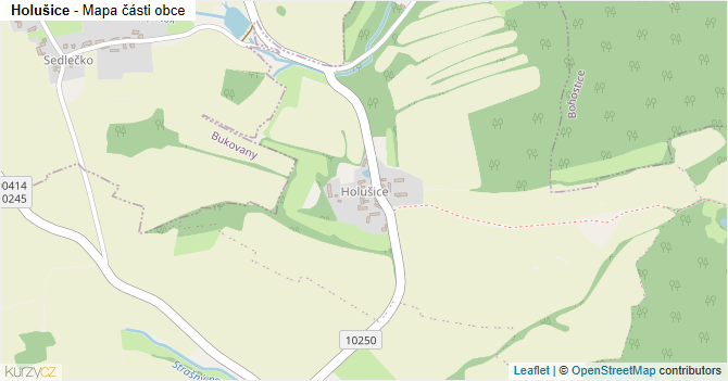 Holušice - mapa části obce
