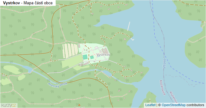Vystrkov - mapa části obce