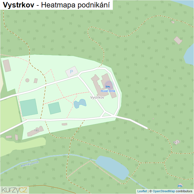 Mapa Vystrkov - Firmy v části obce.