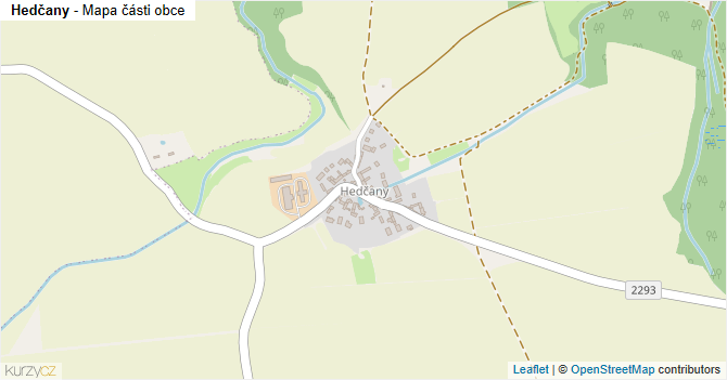 Hedčany - mapa části obce