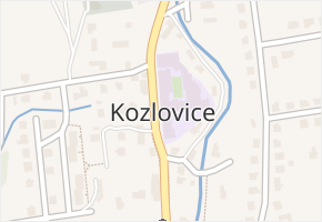 Kozlovice v obci Kozlovice - mapa části obce