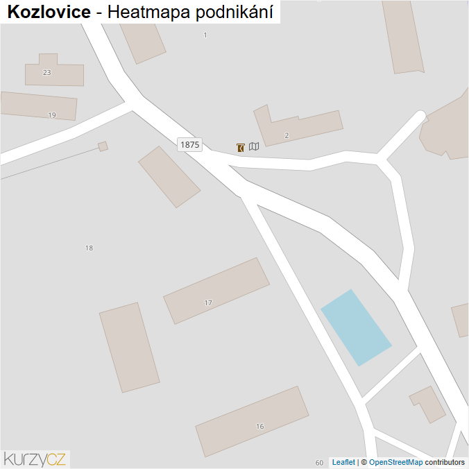 Mapa Kozlovice - Firmy v obci.