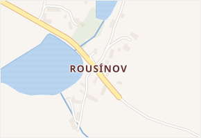Rousínov v obci Kozmice - mapa části obce