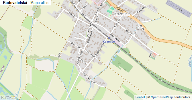 Budovatelská - mapa ulice