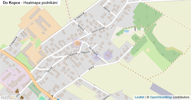 Do Kopce - mapa podnikání