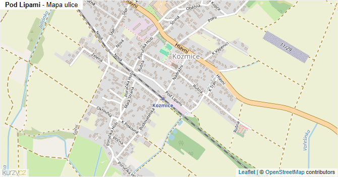 Pod Lipami - mapa ulice