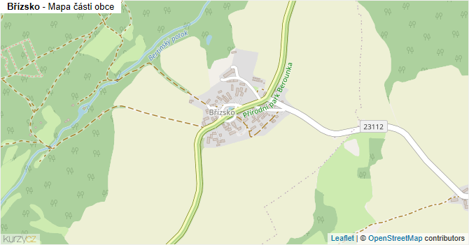 Břízsko - mapa části obce