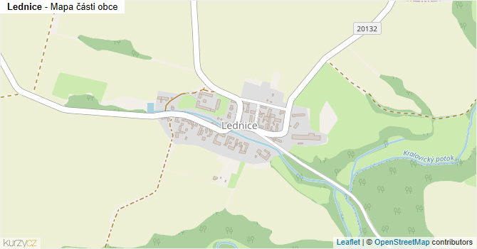 Lednice - mapa části obce