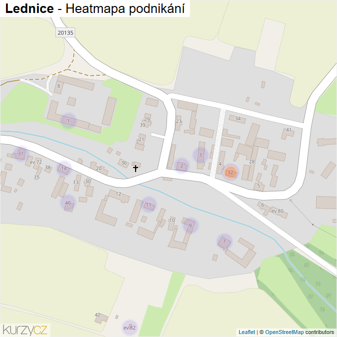 Mapa Lednice - Firmy v části obce.