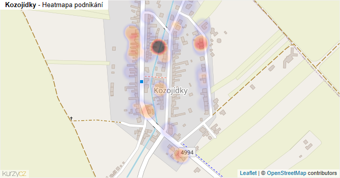 Kozojídky - mapa podnikání