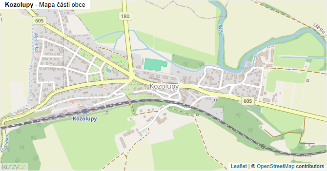 Kozolupy - mapa části obce