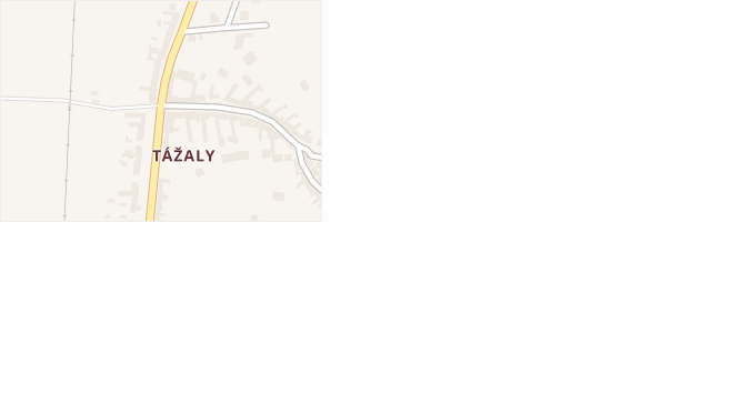 Tážaly v obci Kožušany-Tážaly - mapa části obce