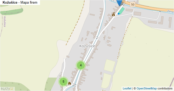 Kožušice - mapa firem