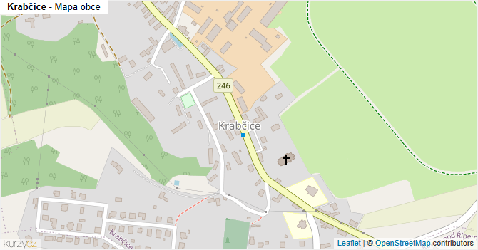 Krabčice - mapa obce