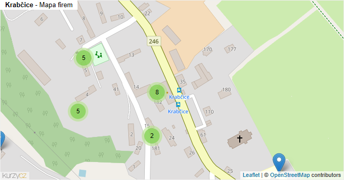 Krabčice - mapa firem