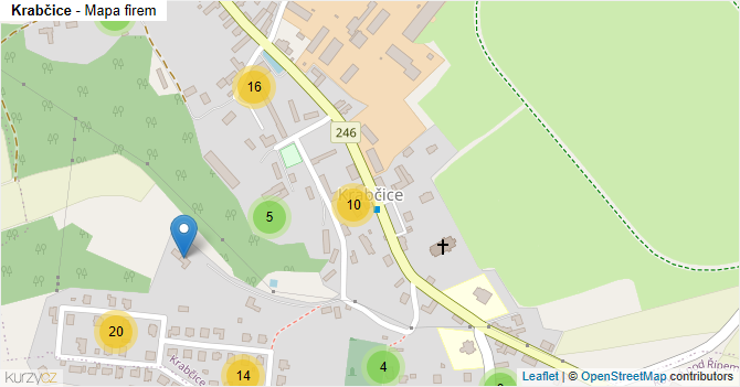 Krabčice - mapa firem