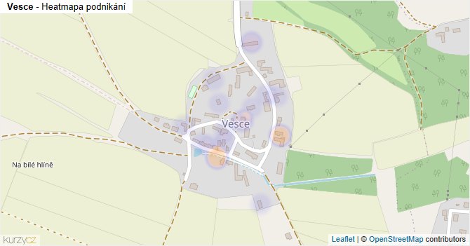 Vesce - mapa podnikání