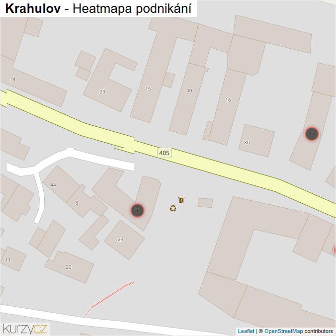Mapa Krahulov - Firmy v obci.