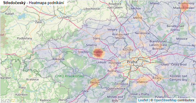 Středočeský - mapa podnikání